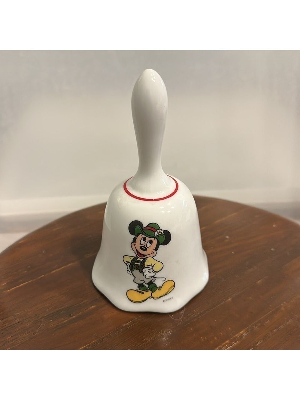 Vintage REUTTER PORZELLAN/Porcelain Disney MICKEY MOUSE Bell W Germany 5” tall